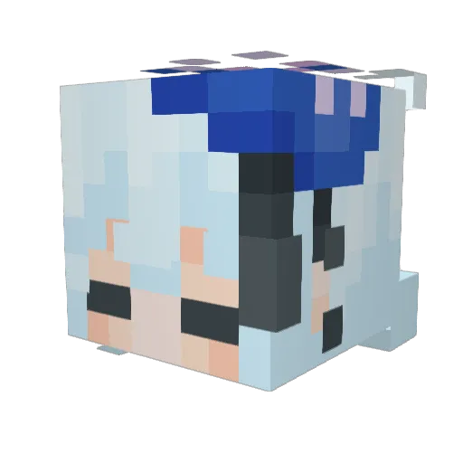 HarukiMizuki Minecraft avatar head, 3D render