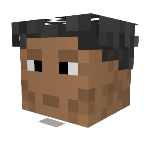 HarumachiClover Minecraft avatar head, 3D render