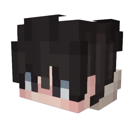 Haruminchi Minecraft avatar head, 3D render