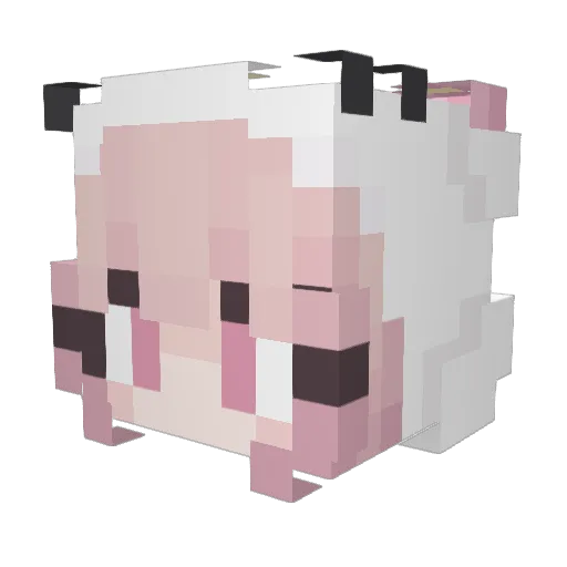 Harumovo Minecraft avatar head, 3D render