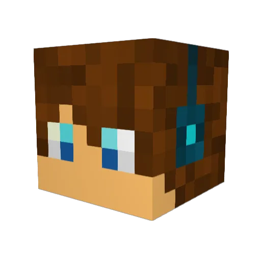 Harunpro22 Minecraft avatar head, 3D render