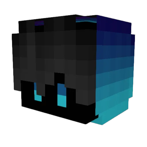 Haruomega Minecraft avatar head, 3D render