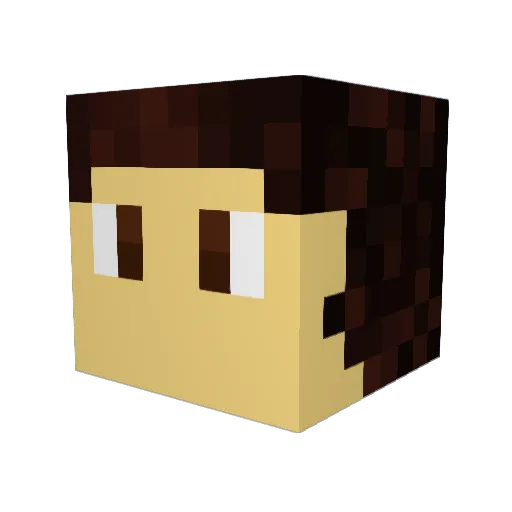 Harus7 Minecraft avatar head, 3D render