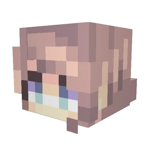 Harushinrin Minecraft avatar head, 3D render