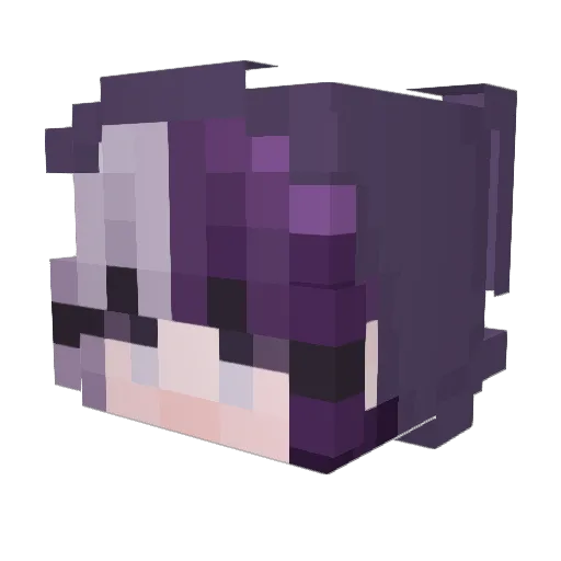 Harutina Minecraft avatar head, 3D render