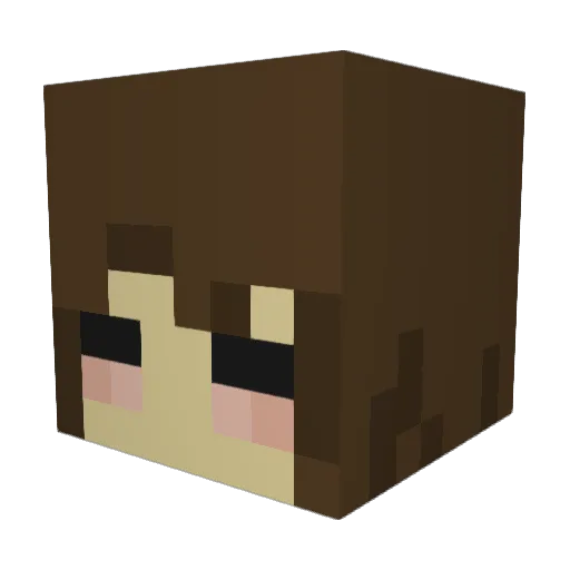 HarutoDesu Minecraft avatar head, 3D render