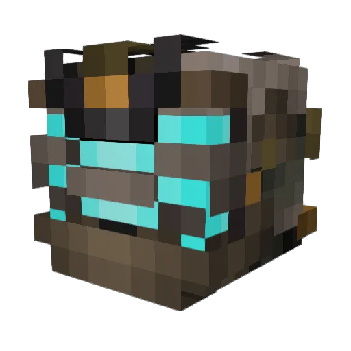 Haruwulf Minecraft avatar head, 3D render