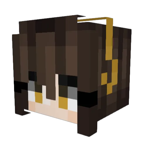 Haruzhh Minecraft avatar head, 3D render