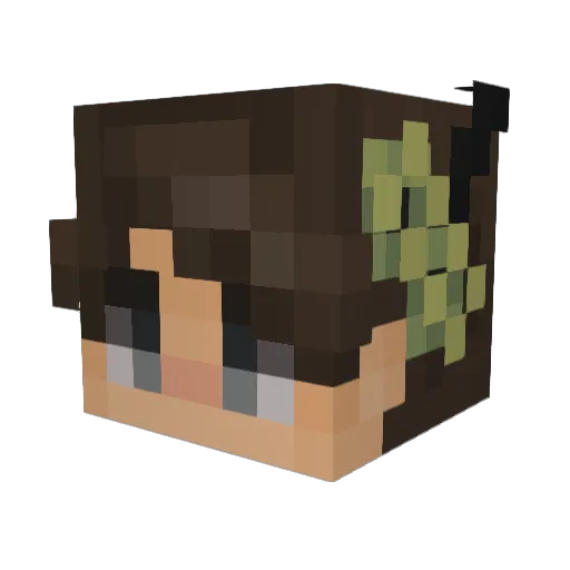 Harv Minecraft avatar head, 3D render