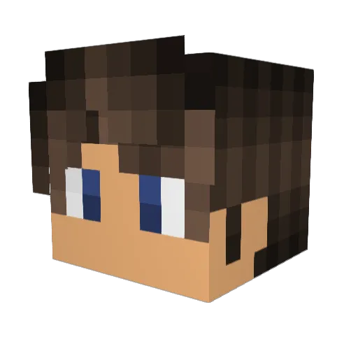 Harvay Minecraft avatar head, 3D render