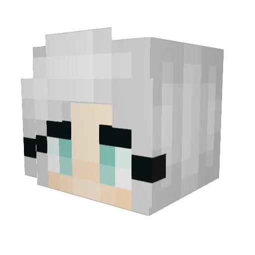 HarvestLatte Minecraft avatar head, 3D render