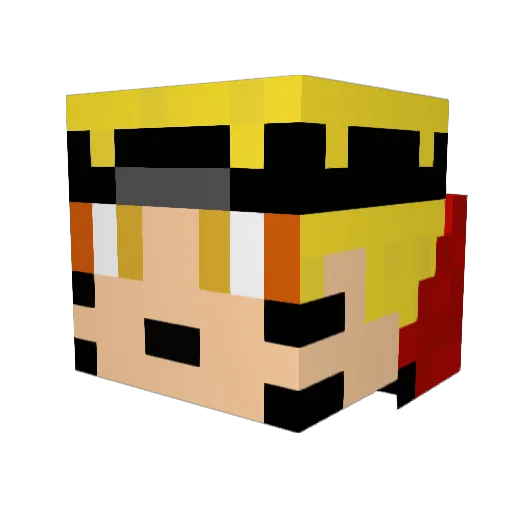 Harvest__Moon Minecraft avatar head, 3D render