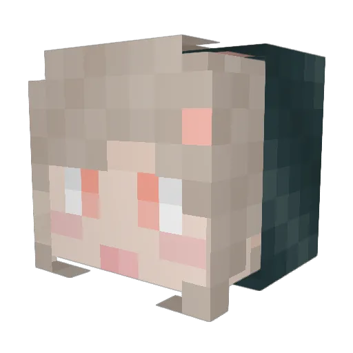 HarvesterBeta Minecraft avatar head, 3D render
