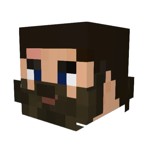 HarveyGunn Minecraft avatar head, 3D render