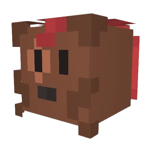 HarveyLonose Minecraft avatar head, 3D render