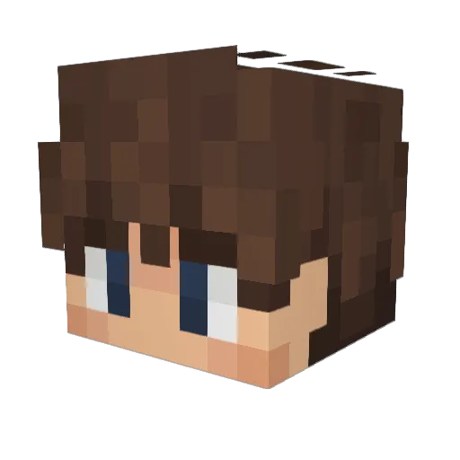 HarveyOTC Minecraft avatar head, 3D render