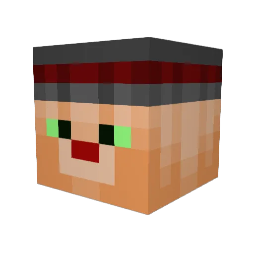 Harvi5 Minecraft avatar head, 3D render