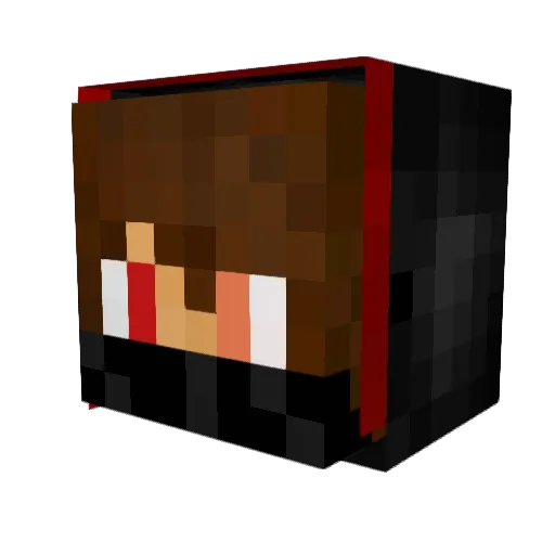 HarviMas Minecraft avatar head, 3D render