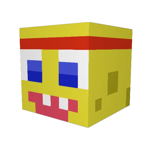 Harvinwine Minecraft avatar head, 3D render