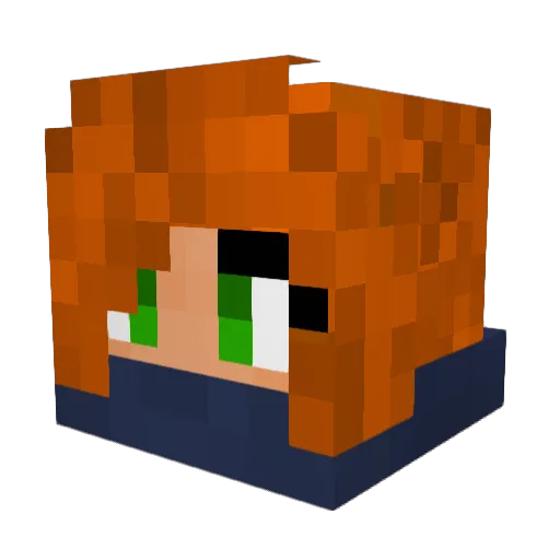HasTime Minecraft avatar head, 3D render