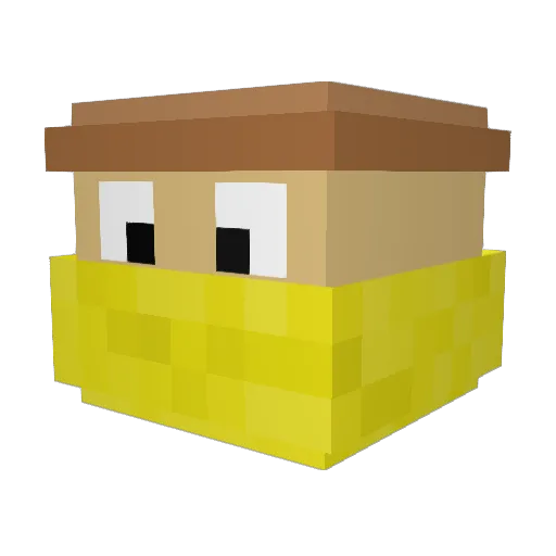 Hasakiii_Matej Minecraft avatar head, 3D render