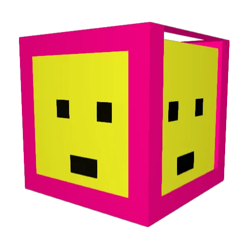 Hasayaka Minecraft avatar head, 3D render