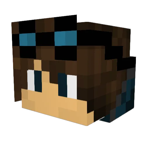 HasbenHero Minecraft avatar head, 3D render