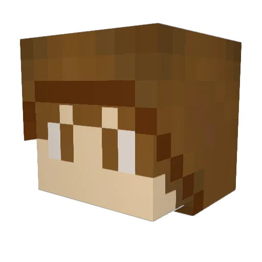 HaschiHo Minecraft avatar head, 3D render