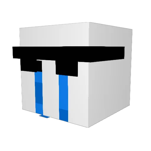 Hasdify Minecraft avatar head, 3D render