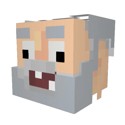 Hase536 Minecraft avatar head, 3D render