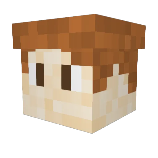 HaselCrafter Minecraft avatar head, 3D render