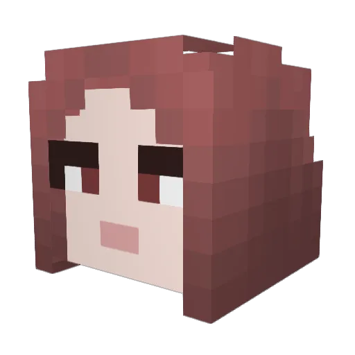 Hasel_I Minecraft avatar head, 3D render
