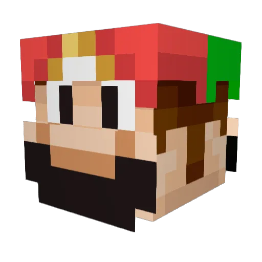 Hasenhunter Minecraft avatar head, 3D render