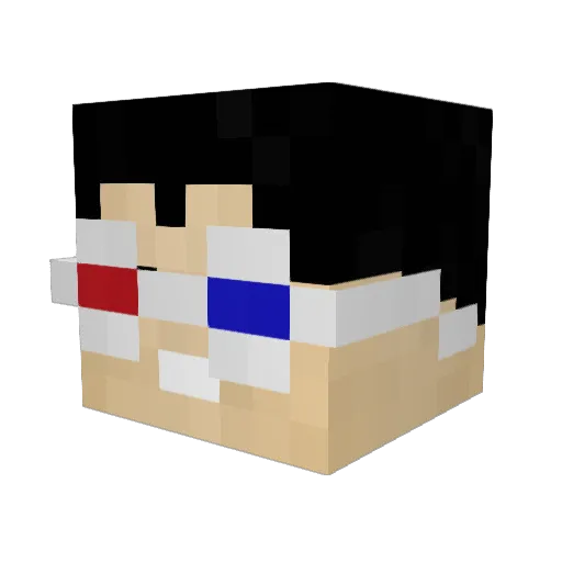 HaseoRipley Minecraft avatar head, 3D render
