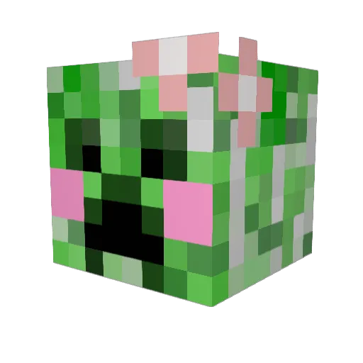 HaserOp_ Minecraft avatar head, 3D render