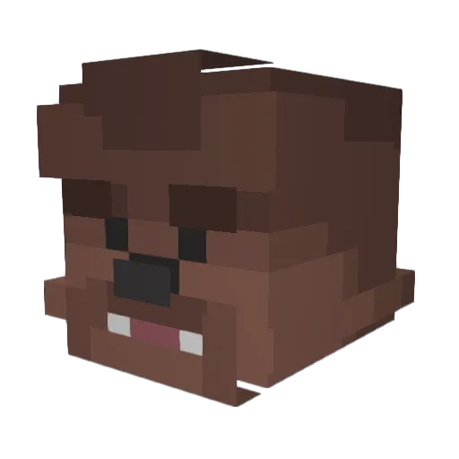 HashGen Minecraft avatar head, 3D render
