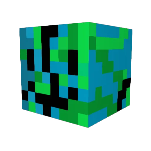 HashPlays5 Minecraft avatar head, 3D render