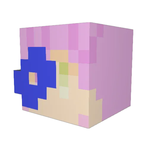 Hash_Berga Minecraft avatar head, 3D render