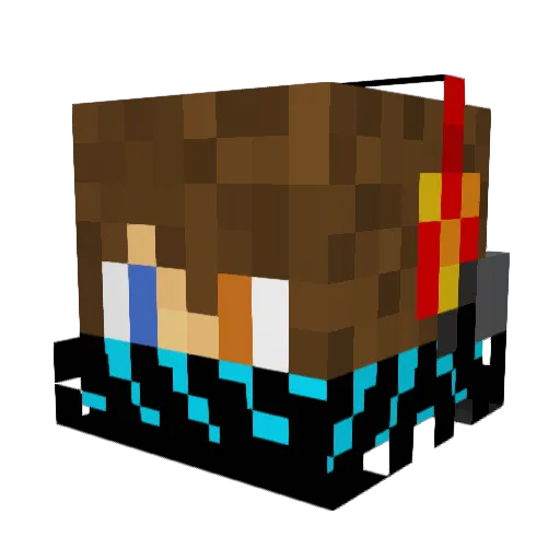 Hash_Trip Minecraft avatar head, 3D render