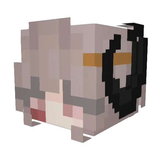 Hasha_Me Minecraft avatar head, 3D render