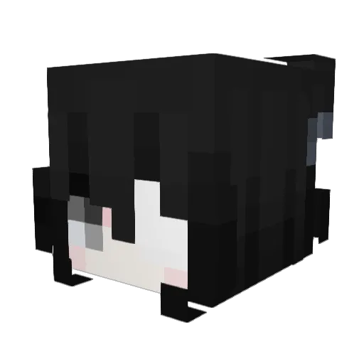 HashbiraInosuke Minecraft avatar head, 3D render