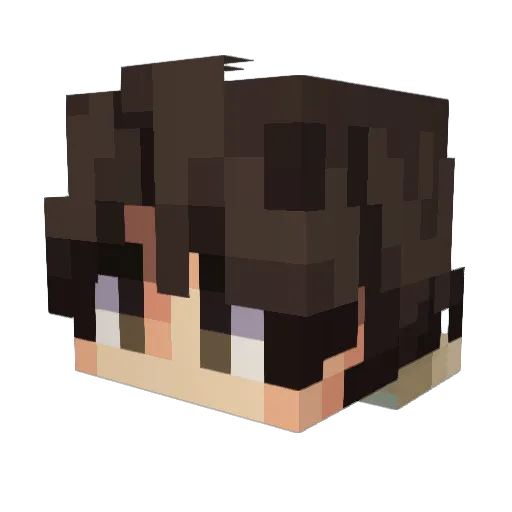 HashbrownV2 Minecraft avatar head, 3D render