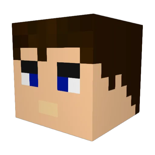 Hashee Minecraft avatar head, 3D render