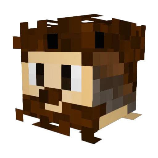 Hashim3 Minecraft avatar head, 3D render