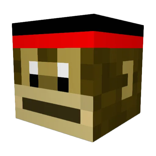 Hashin Minecraft avatar head, 3D render