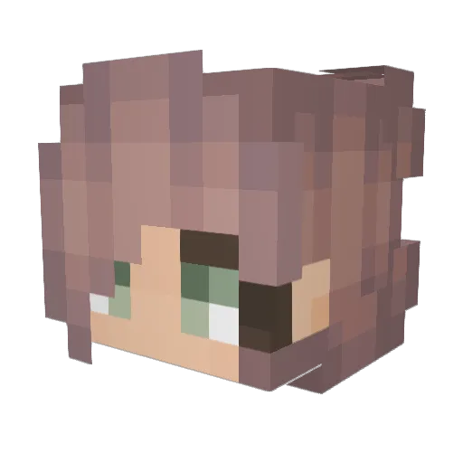 Hashiria Minecraft avatar head, 3D render