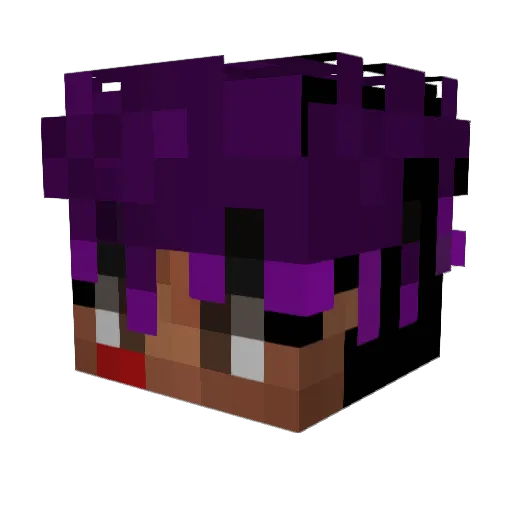 Hashish Minecraft avatar head, 3D render
