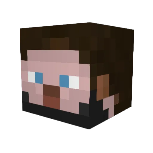 Hashlych Minecraft avatar head, 3D render