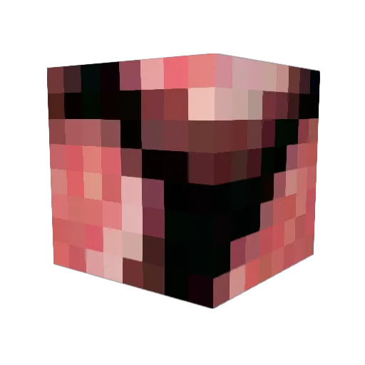 Hashmannen Minecraft avatar head, 3D render