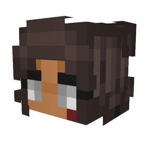 HashtagClout Minecraft avatar head, 3D render